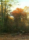 A Woodcutter at Work by Geraldine Jacoba Van De Sande Bakhuyzen